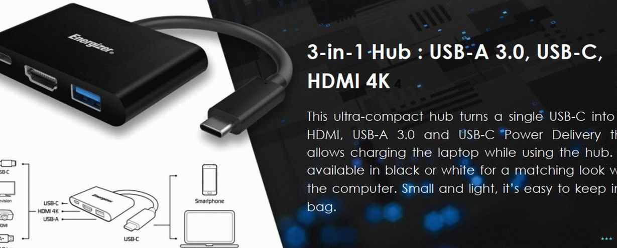 Hubs Energizer USB Type-C