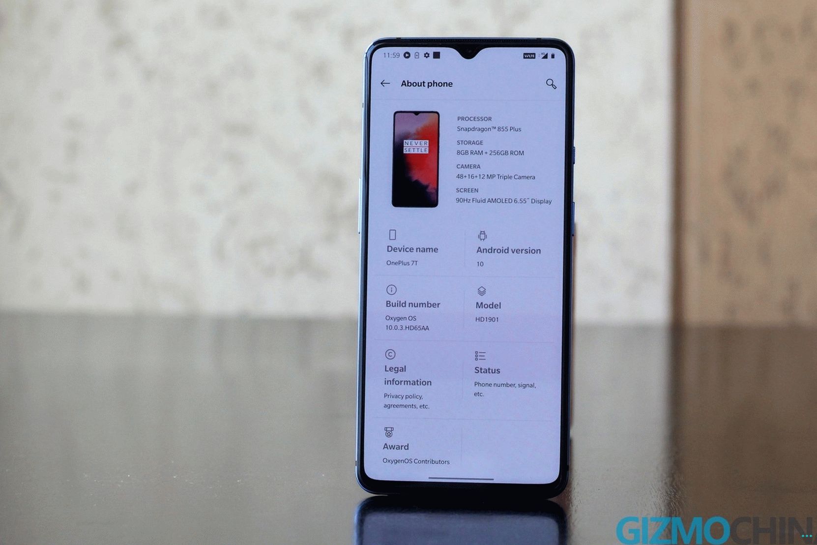 Page OnePlus 7T Hands on specs