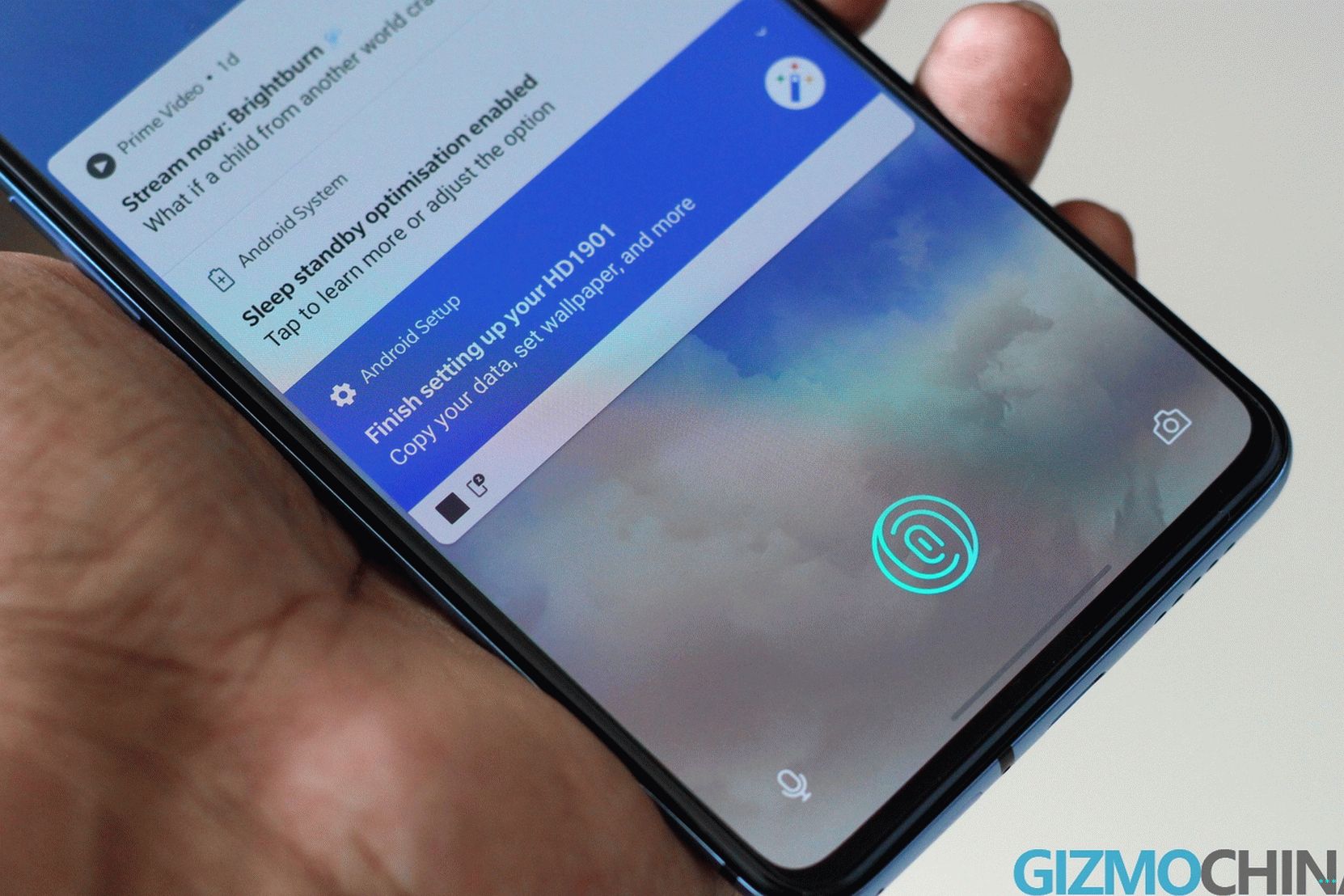 OnePlus 7T empreinte digitale sur l'écran